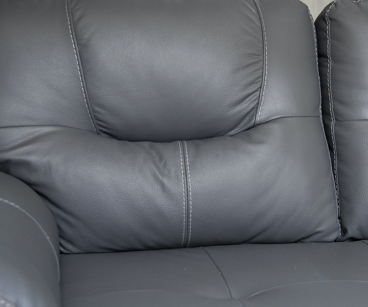 Sala de Piel Genuina Esquinera Derecha Sofa y Cheise Verona Color Gris Oxford - ConfortoPiel