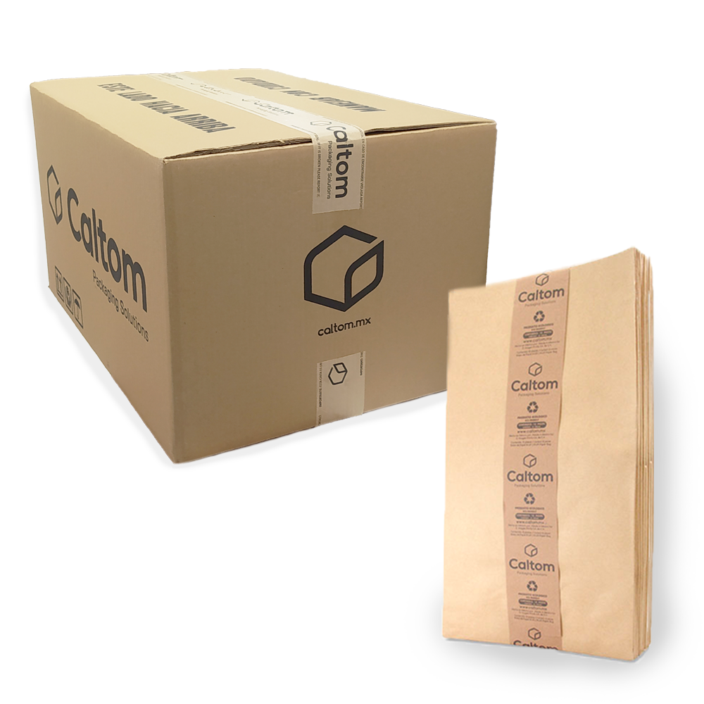 Bolsa de papel kraft Delivery grande sin asa 26 x 46.5 x 23 con 240 piezas