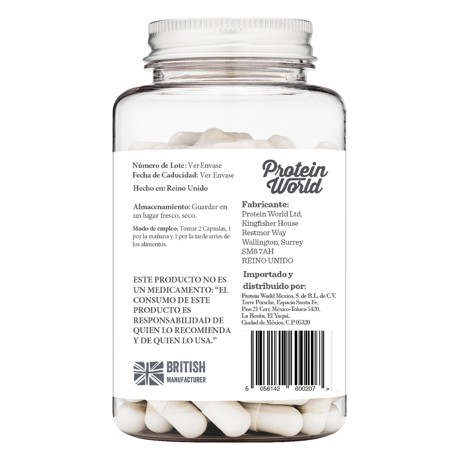 Protein World Cápsulas Toner Frasco con 90 cápsulas