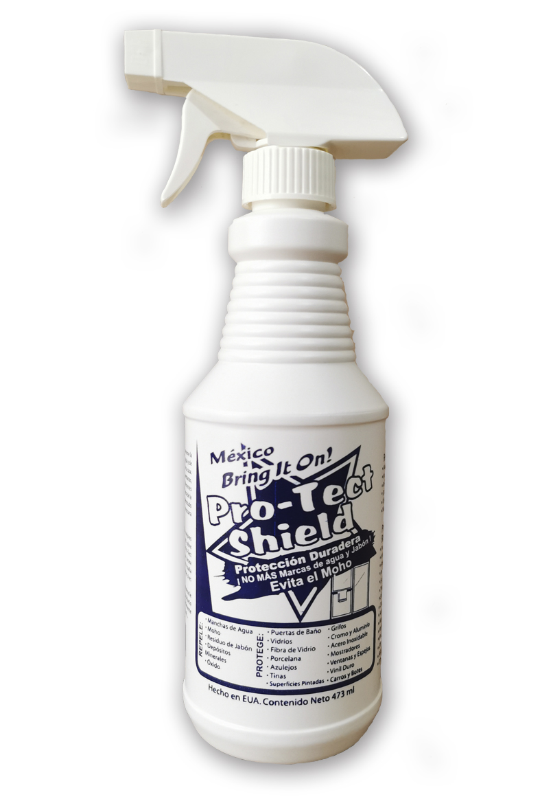 PROTECT SHIELD - Repelente de Agua Protector de Vidrio Cristal Azulejo Porcelana Cerámica y Más - 473ml
