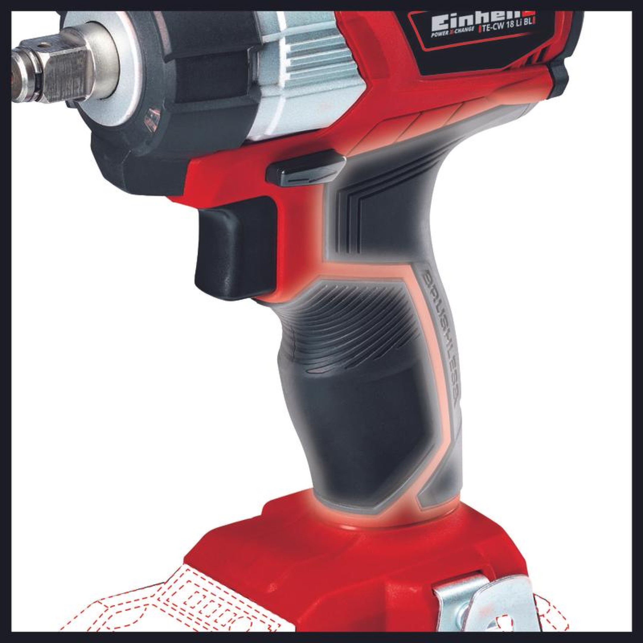 Llave de Impacto Inalámbrica Einhell 18 V Brushless TE-CW 18 Li BL Solo 