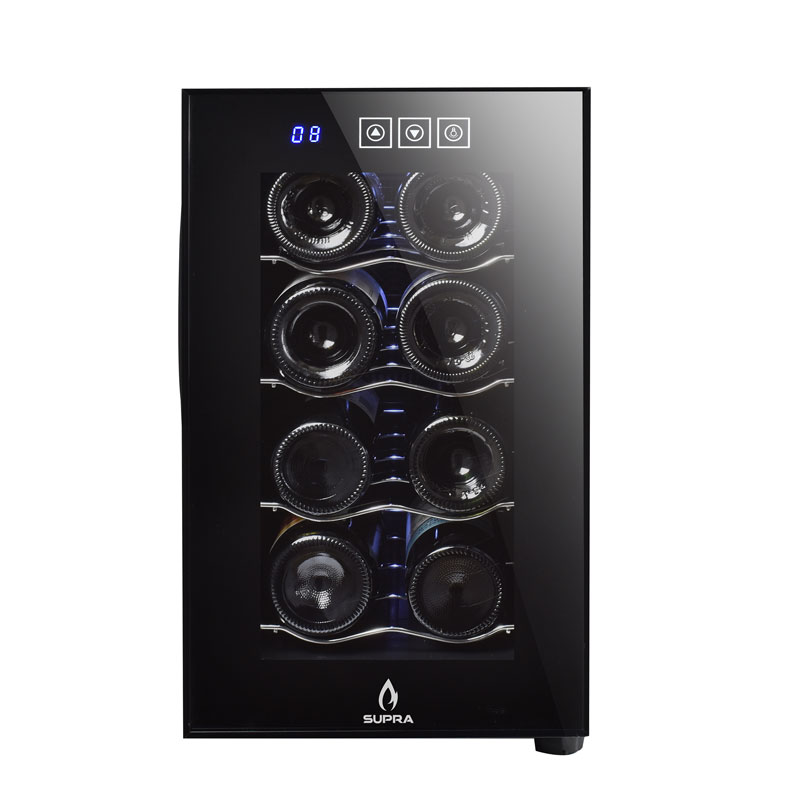 Enfriador de vinos SUPRA CAVA8-B para 8 botellas con temperatura ajustable