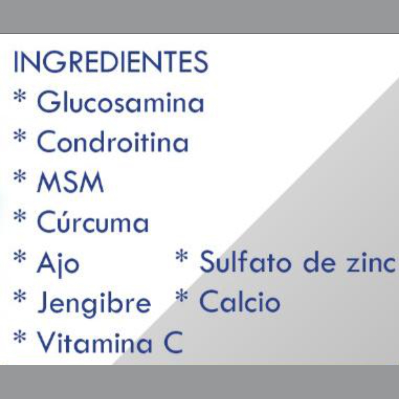 Art-Flx articulaciones, con Cúrcuma, Ajo,Jengibre,Calcio, Frasco de 60 capsulas