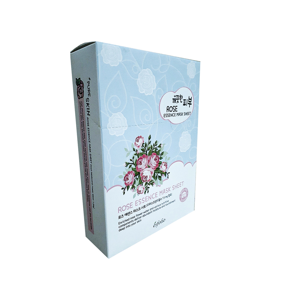 Mascarilla coreana facial de rosas esfolio