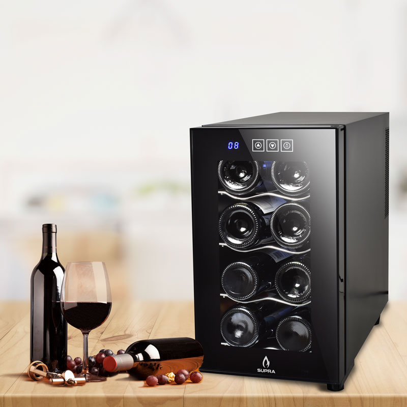 Enfriador de vinos SUPRA CAVA8-B para 8 botellas con temperatura ajustable