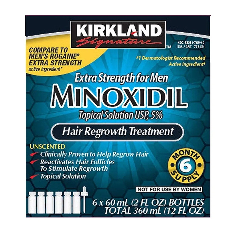  Minoxidil Kirkland 5% Solución Tópica Tratamiento Alopecia.