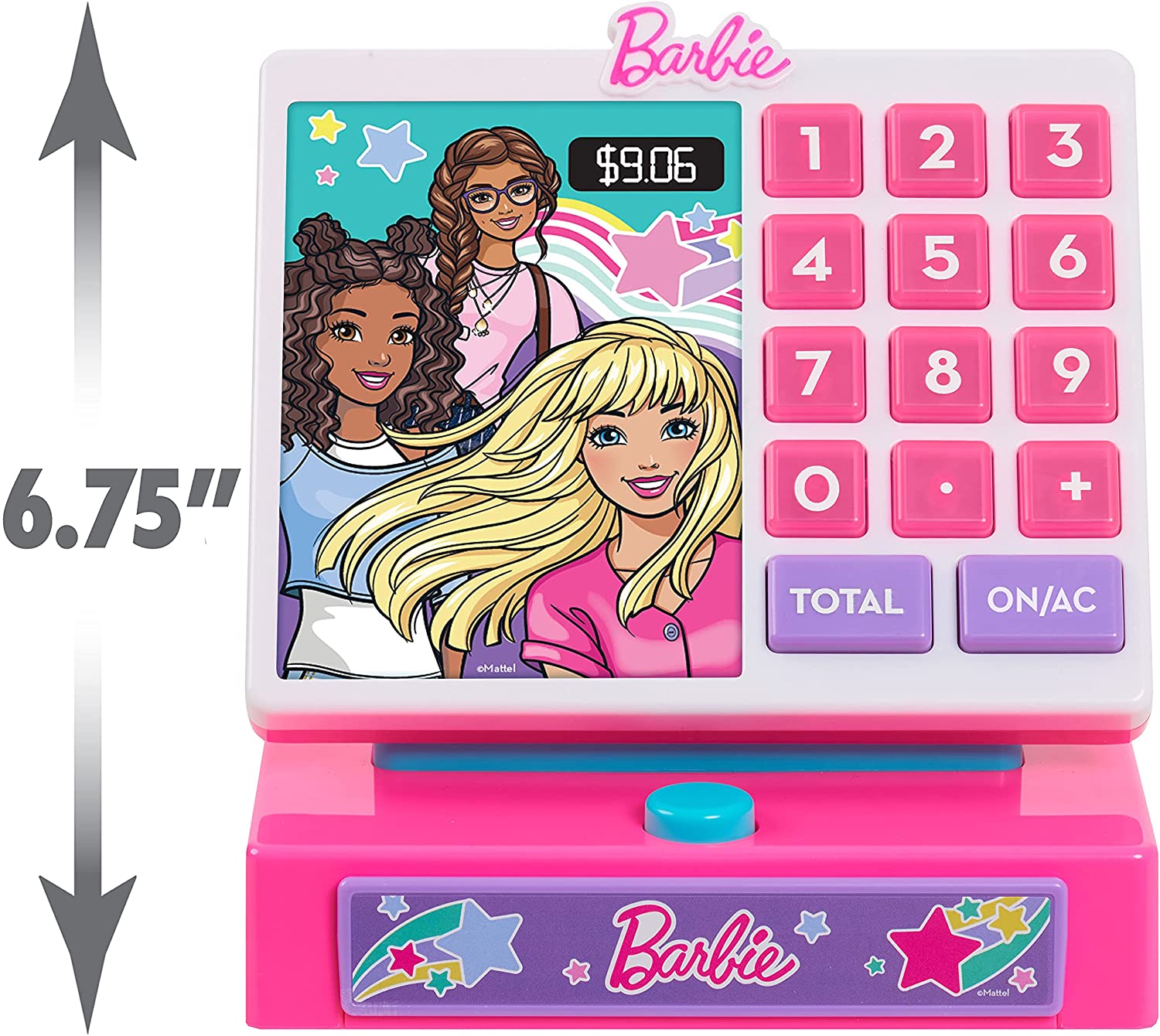 Caja Mediana Registradora Barbie Con Sonidos 10 Accesorios