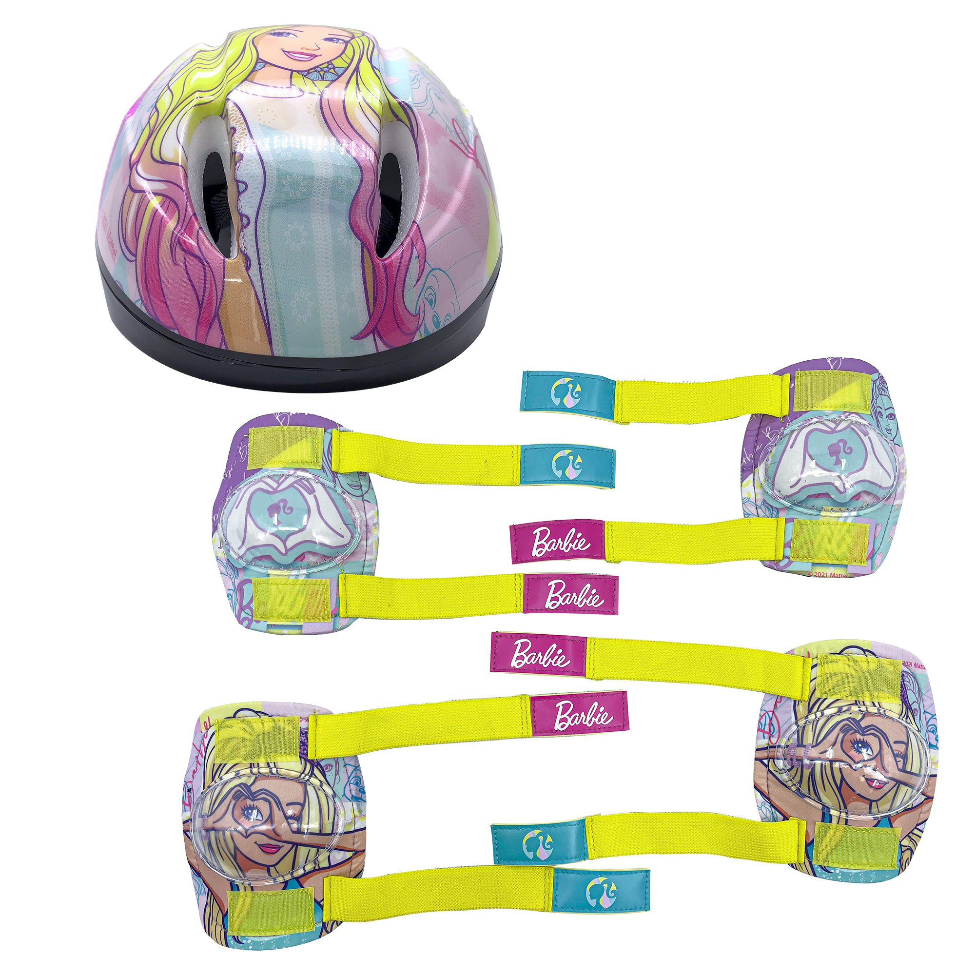 Kit casco coderas y rodilleras Apache Barbie