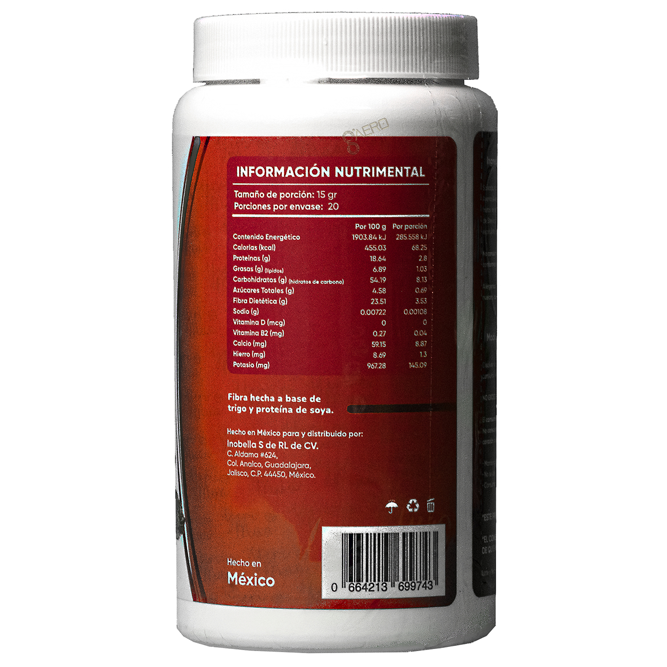 Yeri Fibra® Frutos Rojos Fibra Soluble Base Trigo Y Soya