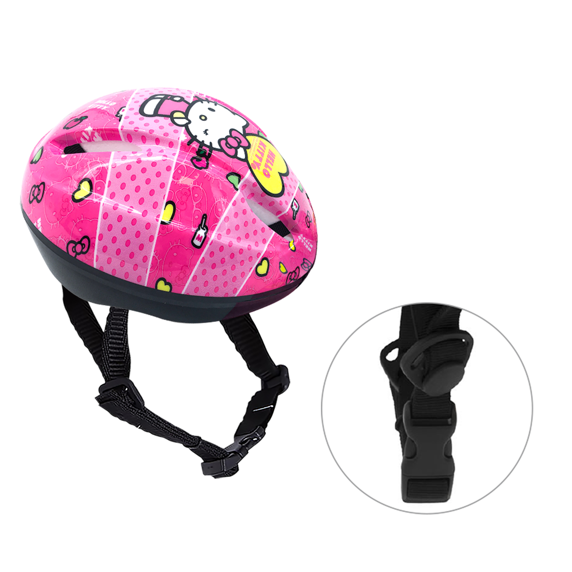 Kit casco coderas y rodilleras Apache Hello Kitty