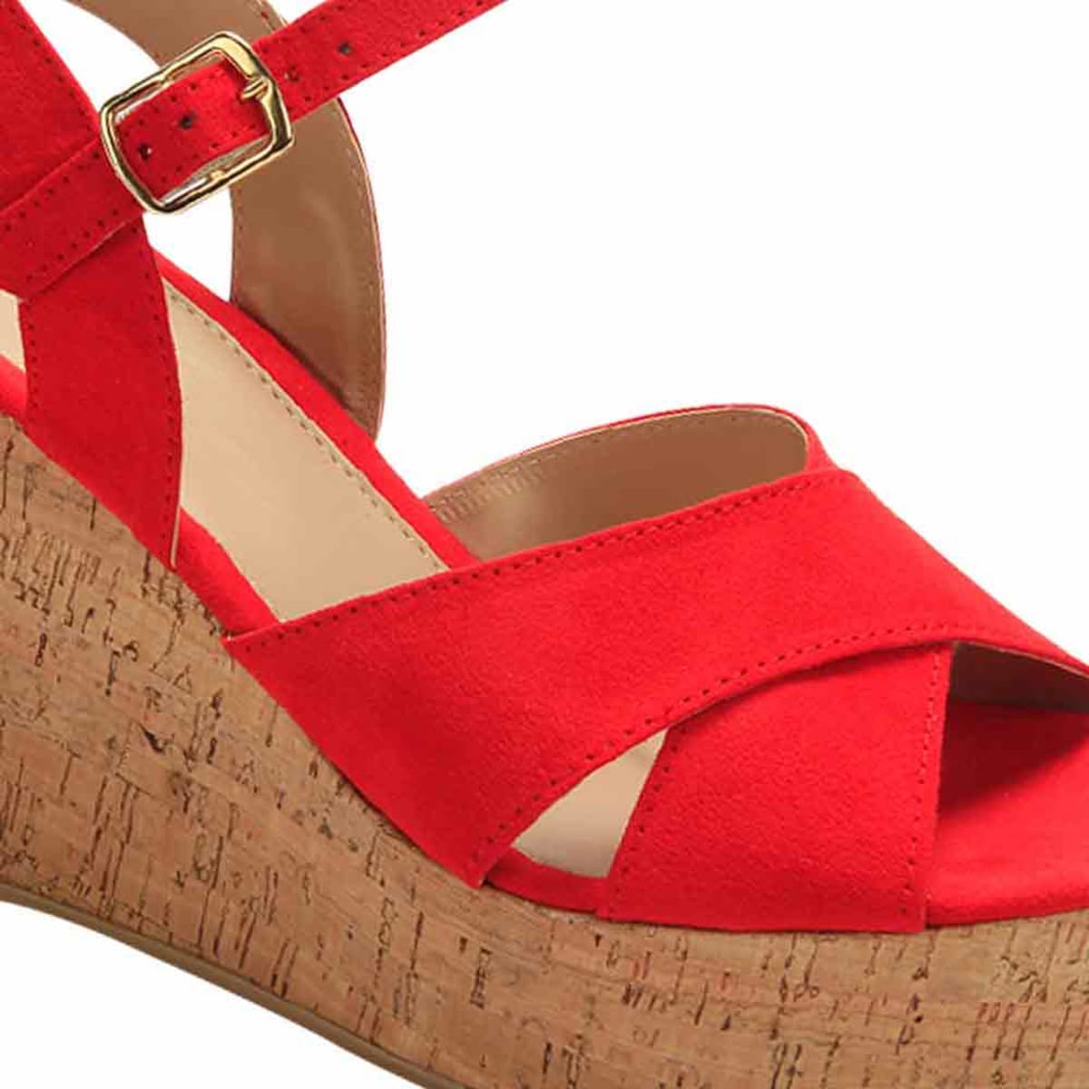 Kit de 2 pares de sandalias casuales para mujer marca Vi Line, rojas y cafés mod. 992778