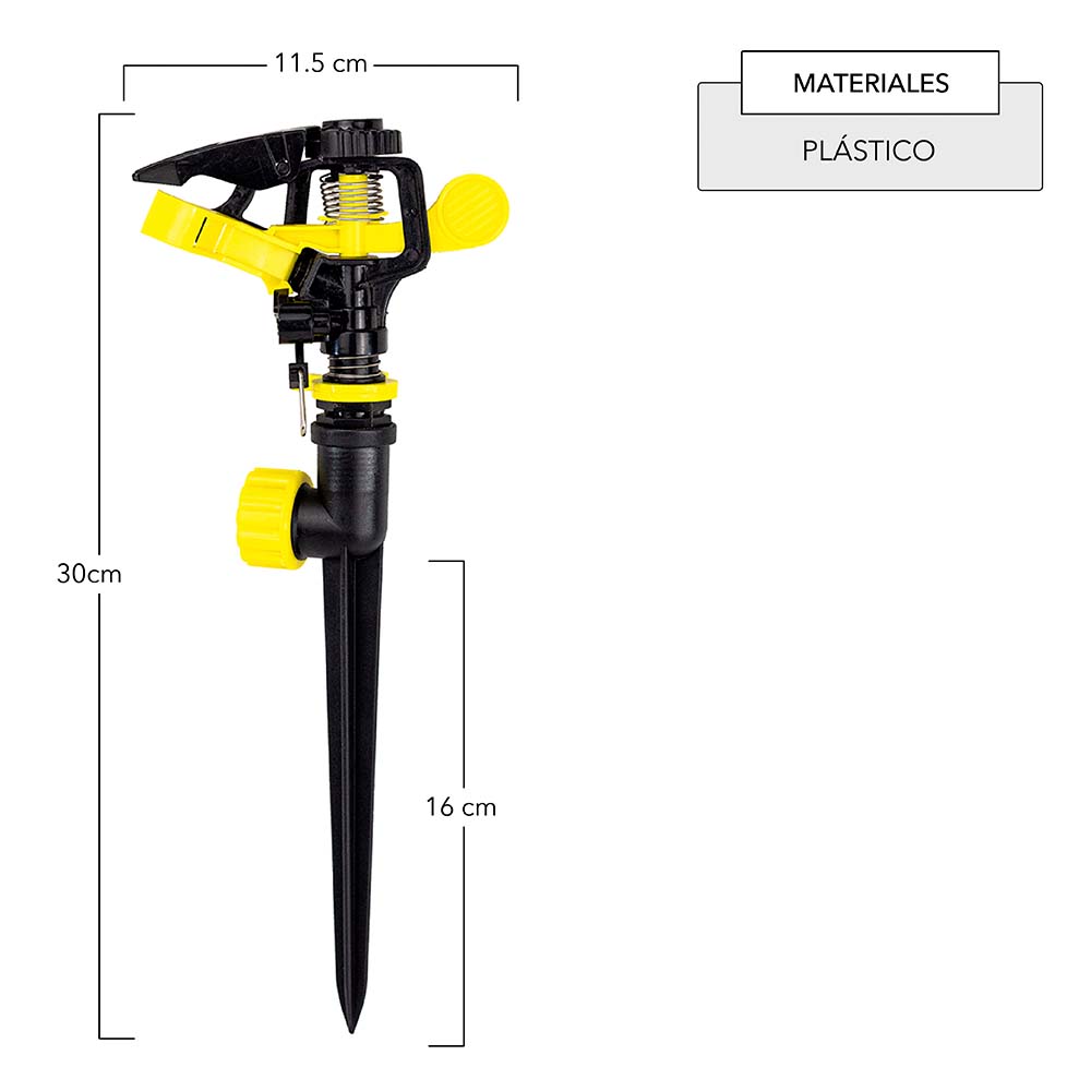 CNX Tech Tools Aspersor Regulable de Pulsaciones con Estaca plástica
