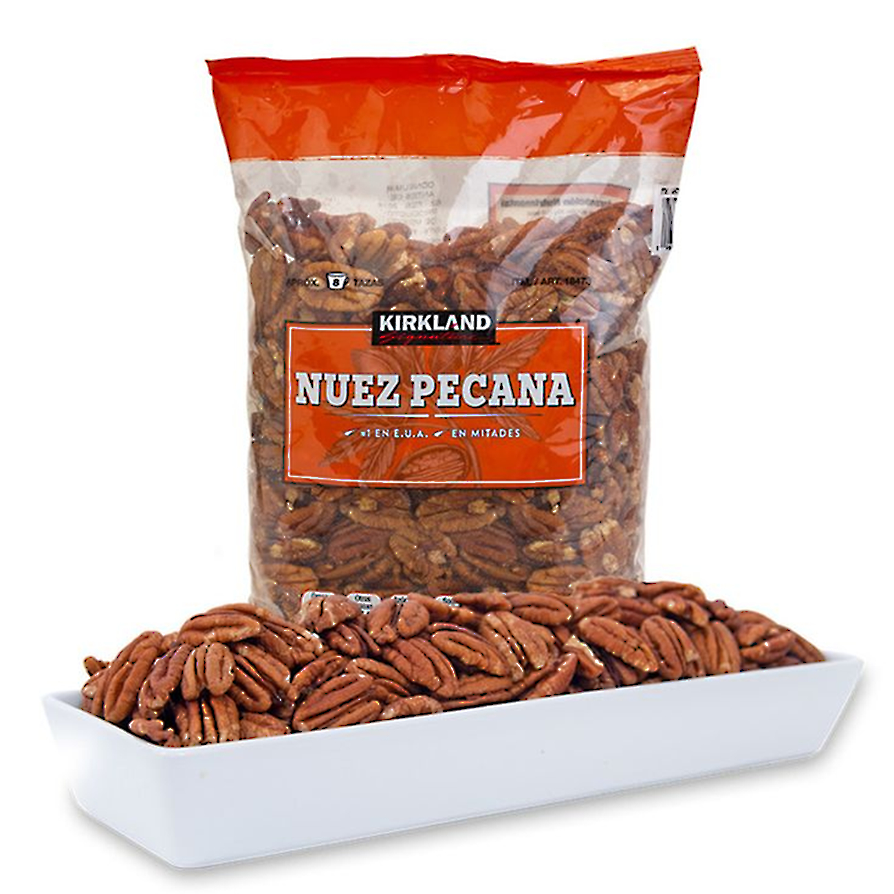 Nueces Naturales Pecanas En Mitades Kirkland Bolsa 908 Grs