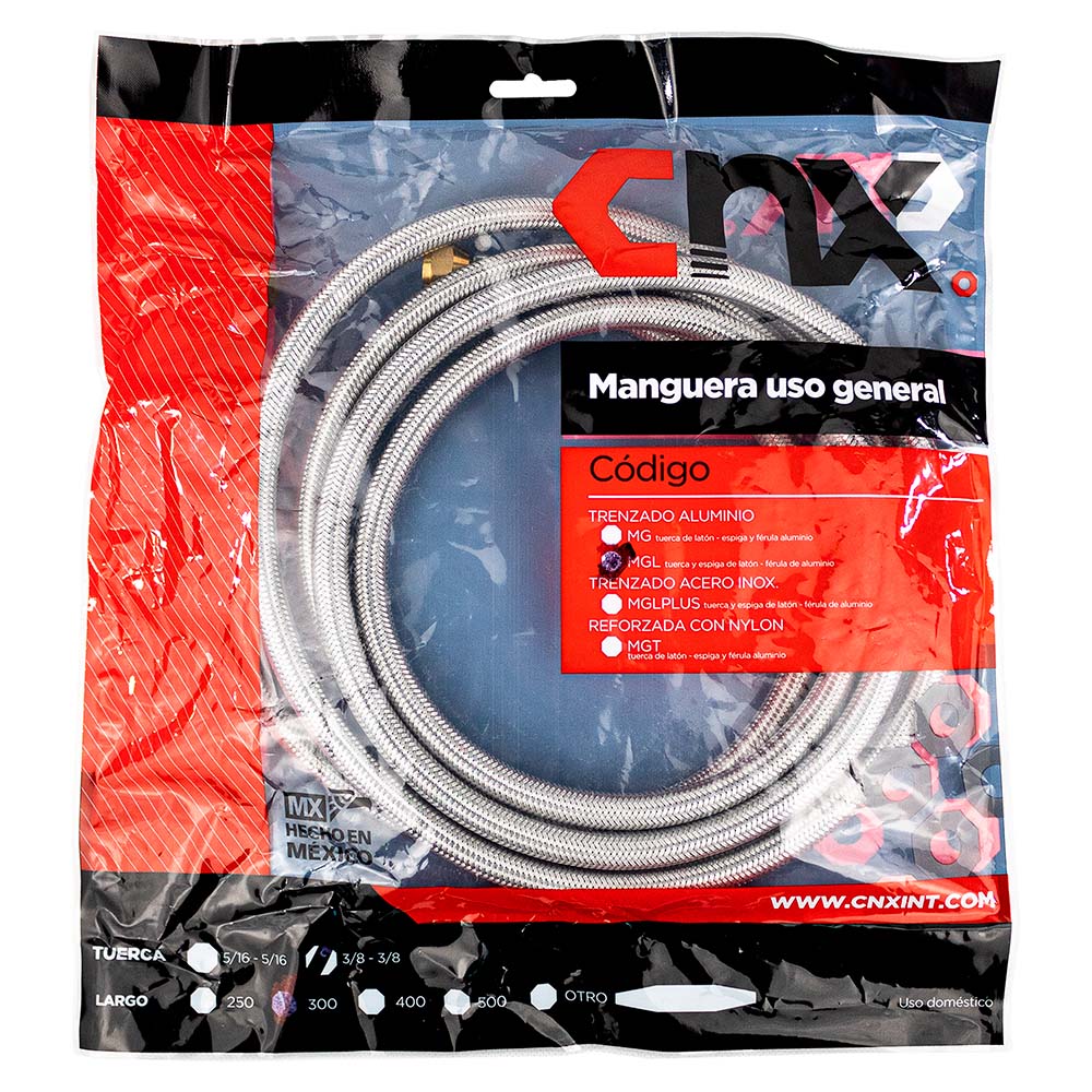 CNX Manguera Flexible de uso General 3/8 x 300 CM
