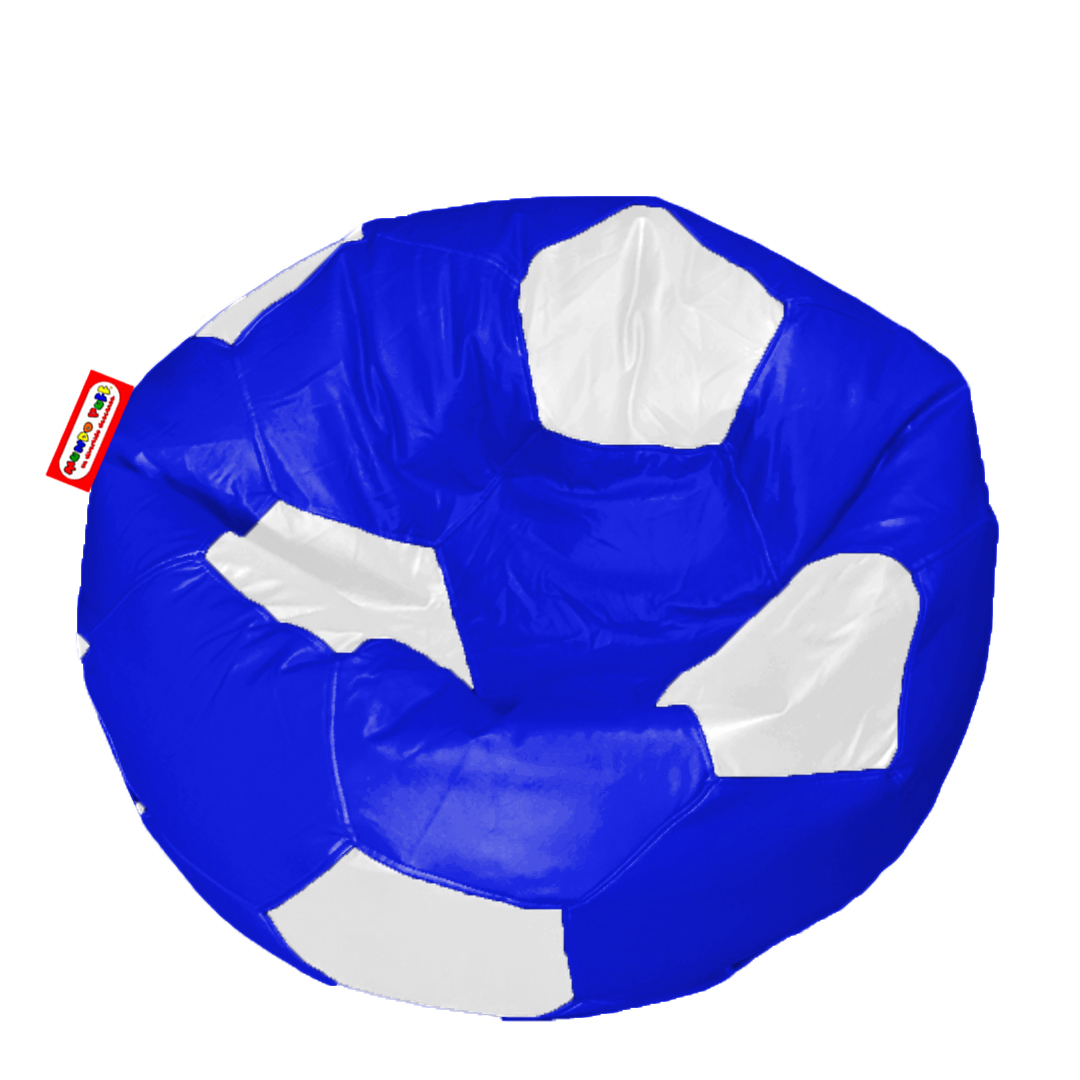 Sillón Puff Mundo Puff Soccer Mediano azul/blanco