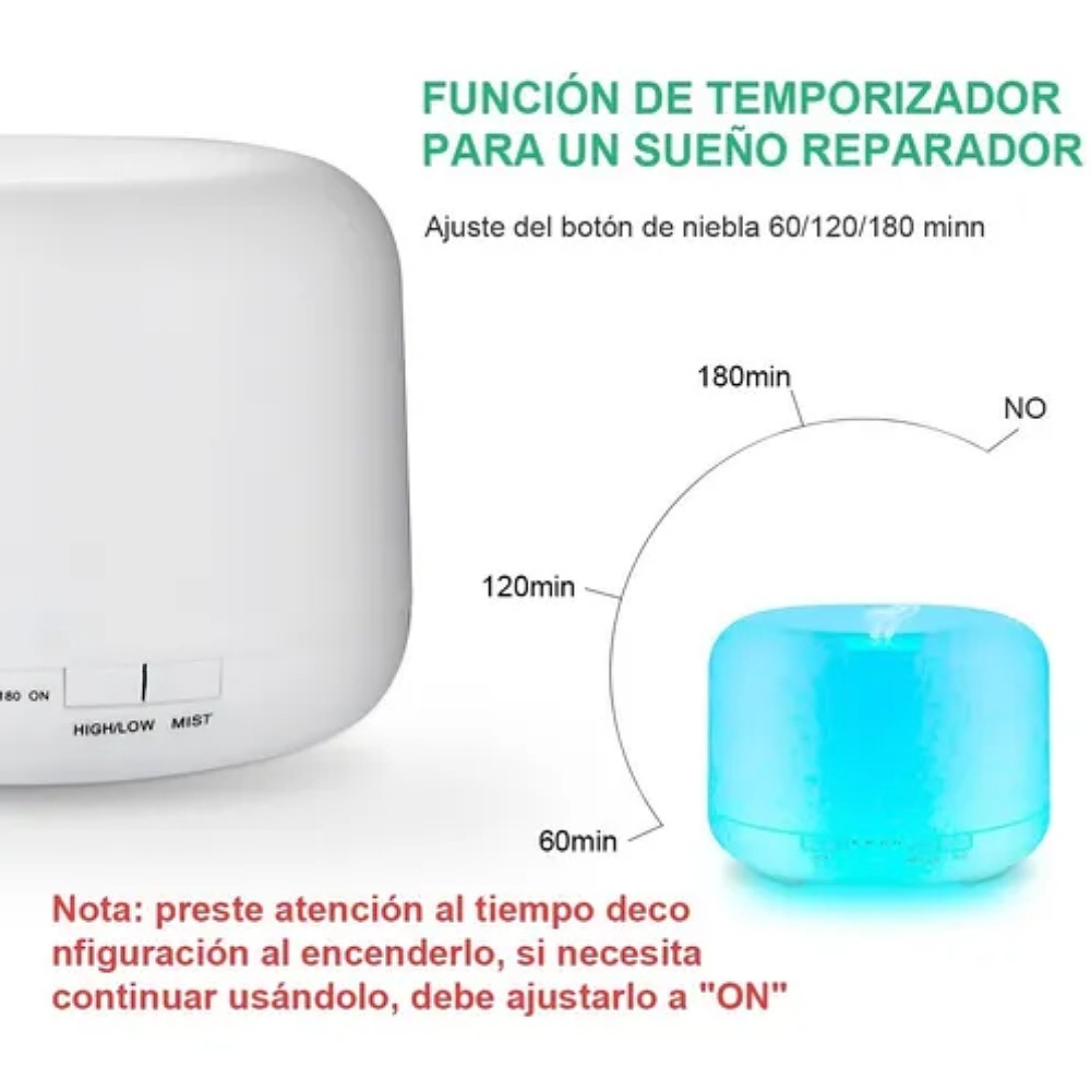 Difusor De Aceite Esencial 500ml Difusor Humidificador Aroma