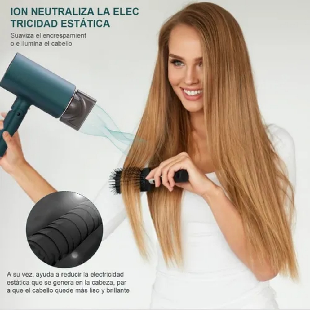 Secadora De Cabello Profesional Portátil De 1600w Y 3 Veloc