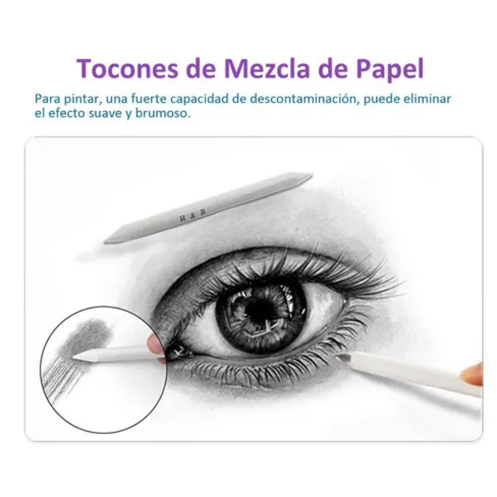 Set 145 Lápices De Dibujo De Colores Metálicos Grafito H&b