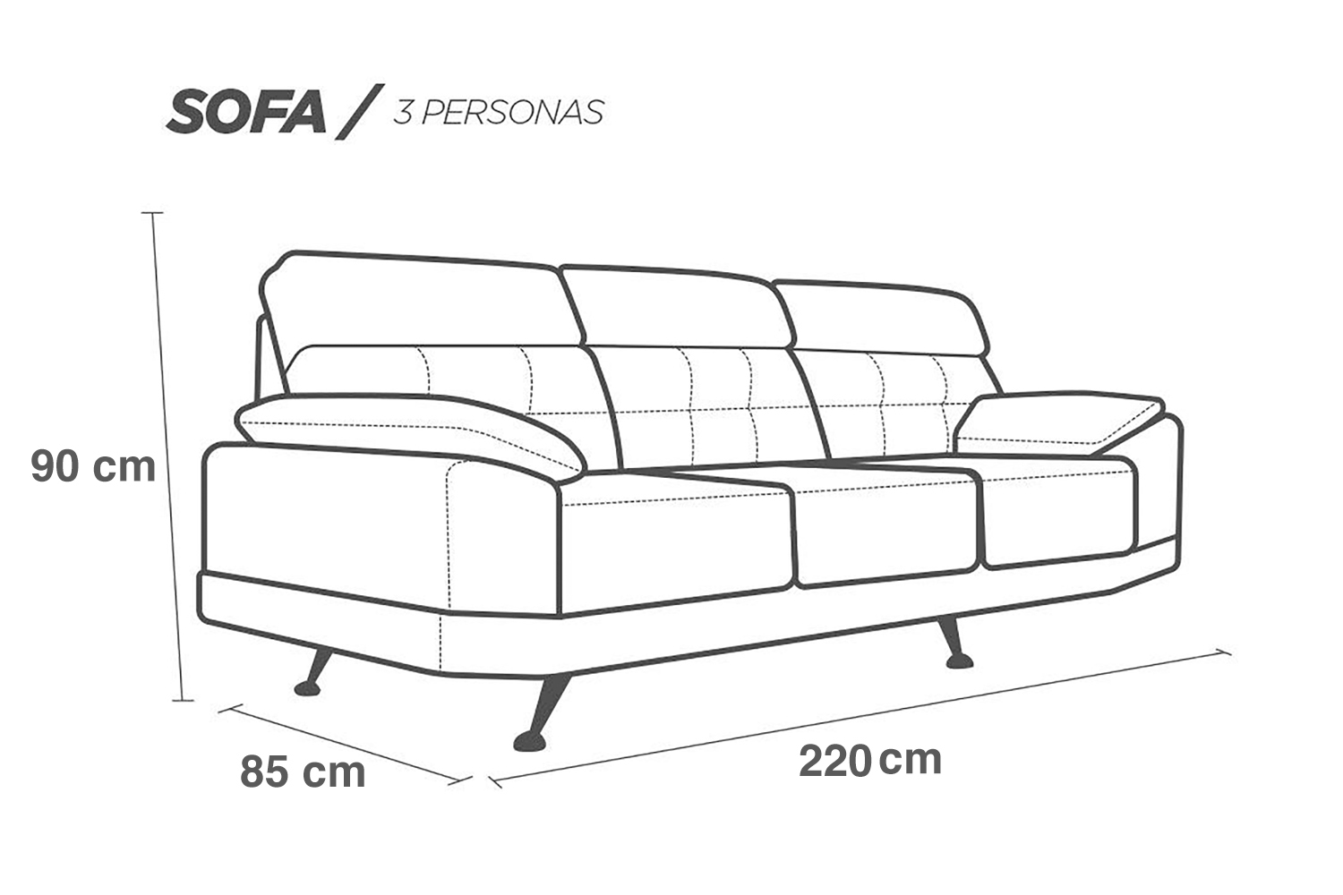 Sala de Piel Genuina Sofa Y Love Seat Dublin Color Gris Oxford - ConfortoPiel