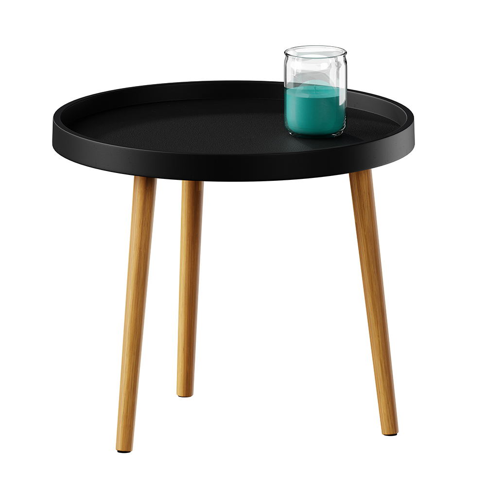 Mesa de Centro Redonda para Sala o Recamara Mubson de Madera MDF 