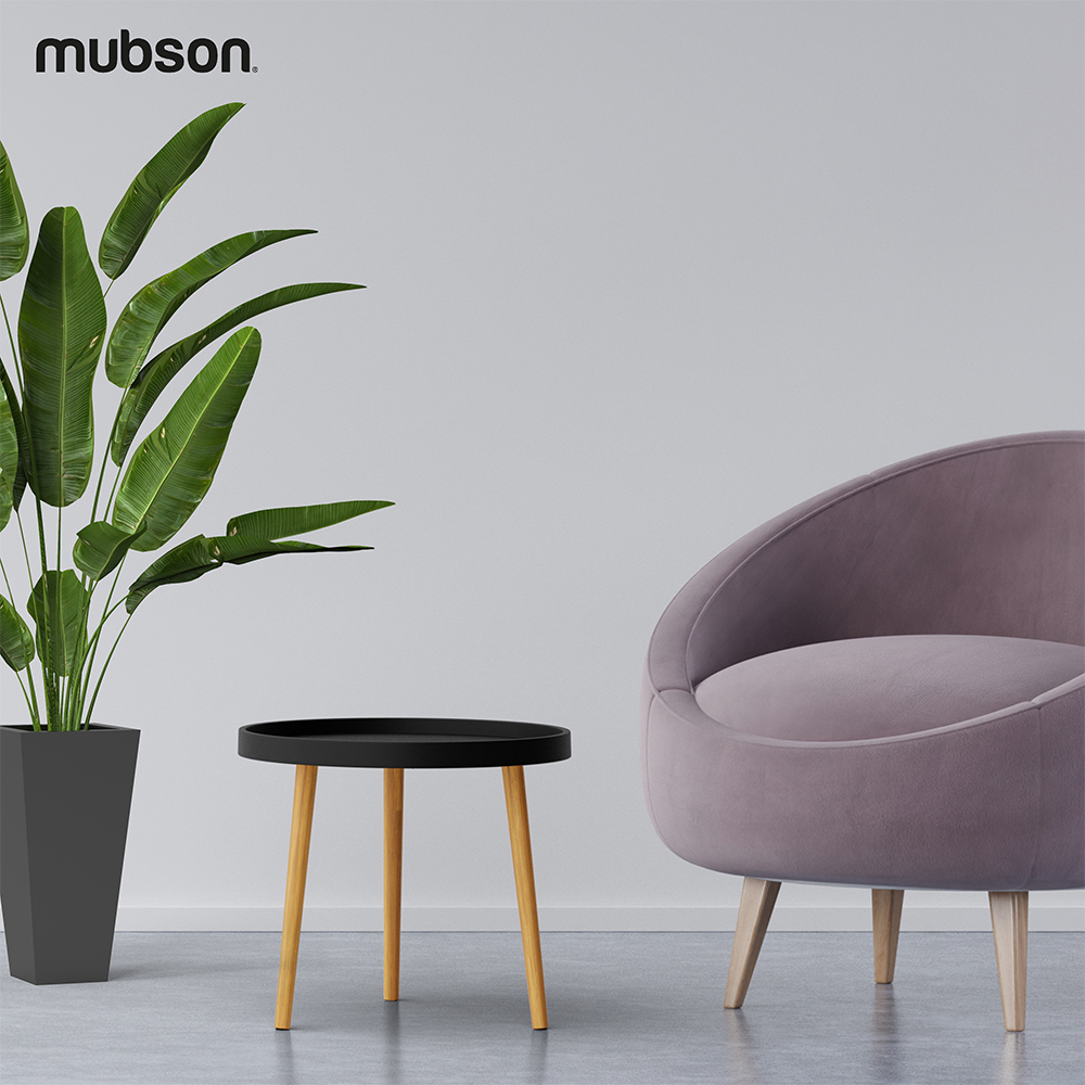 Mesa de Centro Redonda para Sala o Recamara Mubson de Madera MDF 