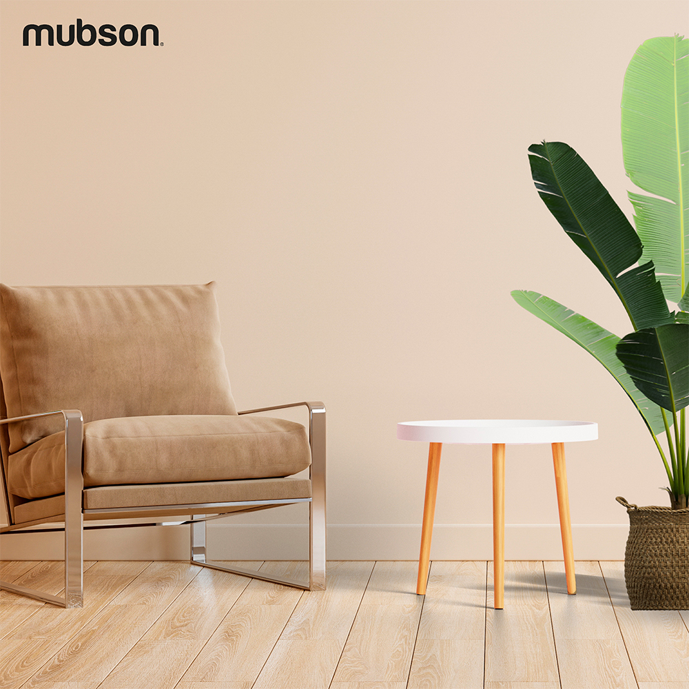 Mesa de Centro Redonda para Sala o Recamara Mubson de Madera MDF 