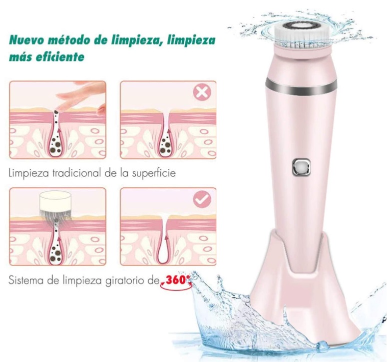 Cepillo Limpiador Facial 4 en 1