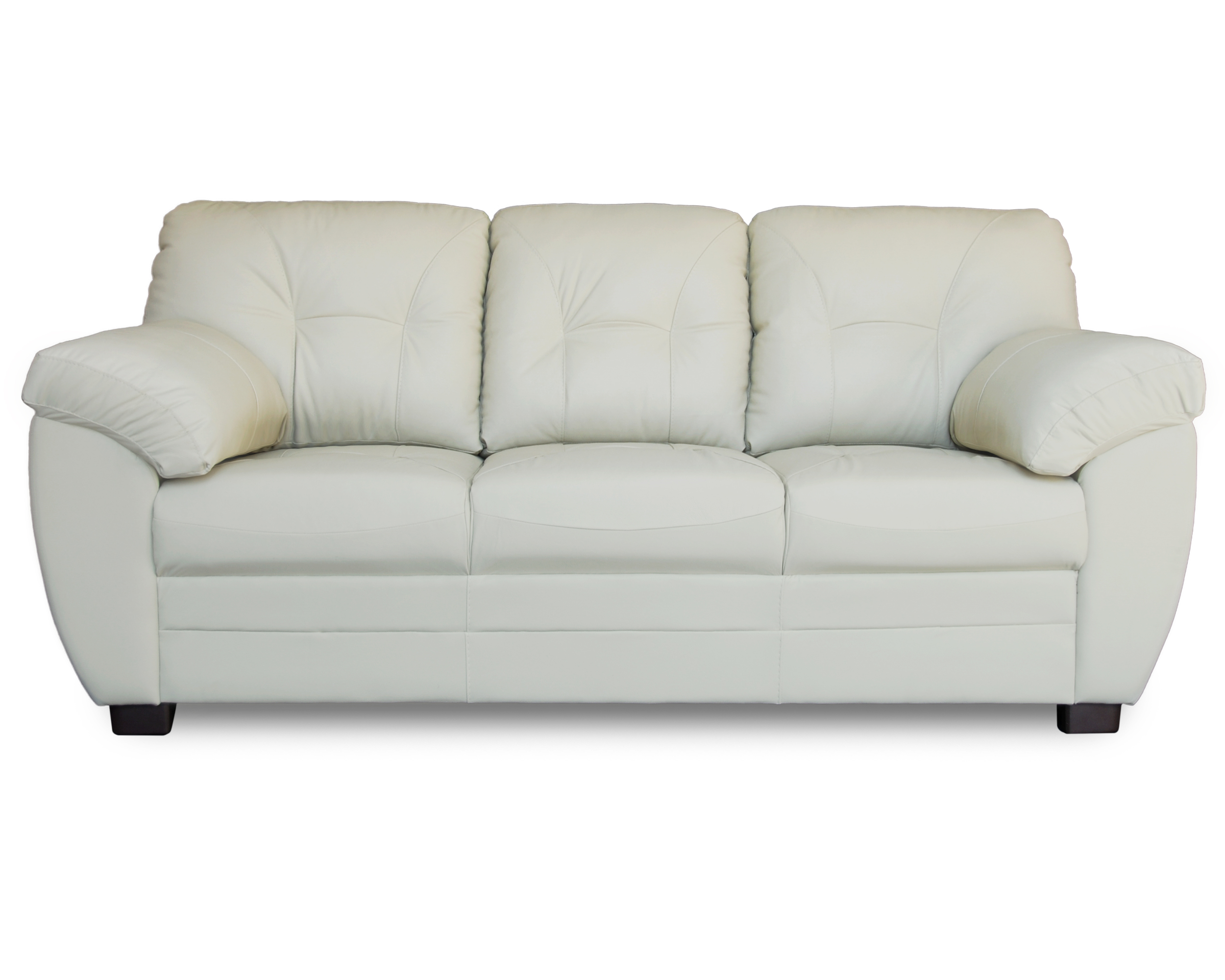 Sala de Piel Genuina Sofa Y Love Seat Derby Color Marfil - ConfortoPiel