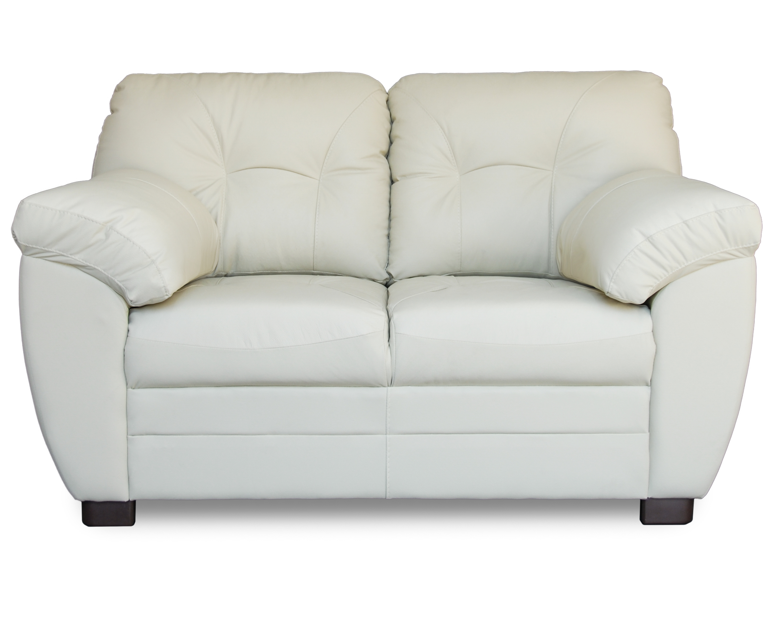 Sala de Piel Genuina Sofa Y Love Seat Derby Color Marfil - ConfortoPiel
