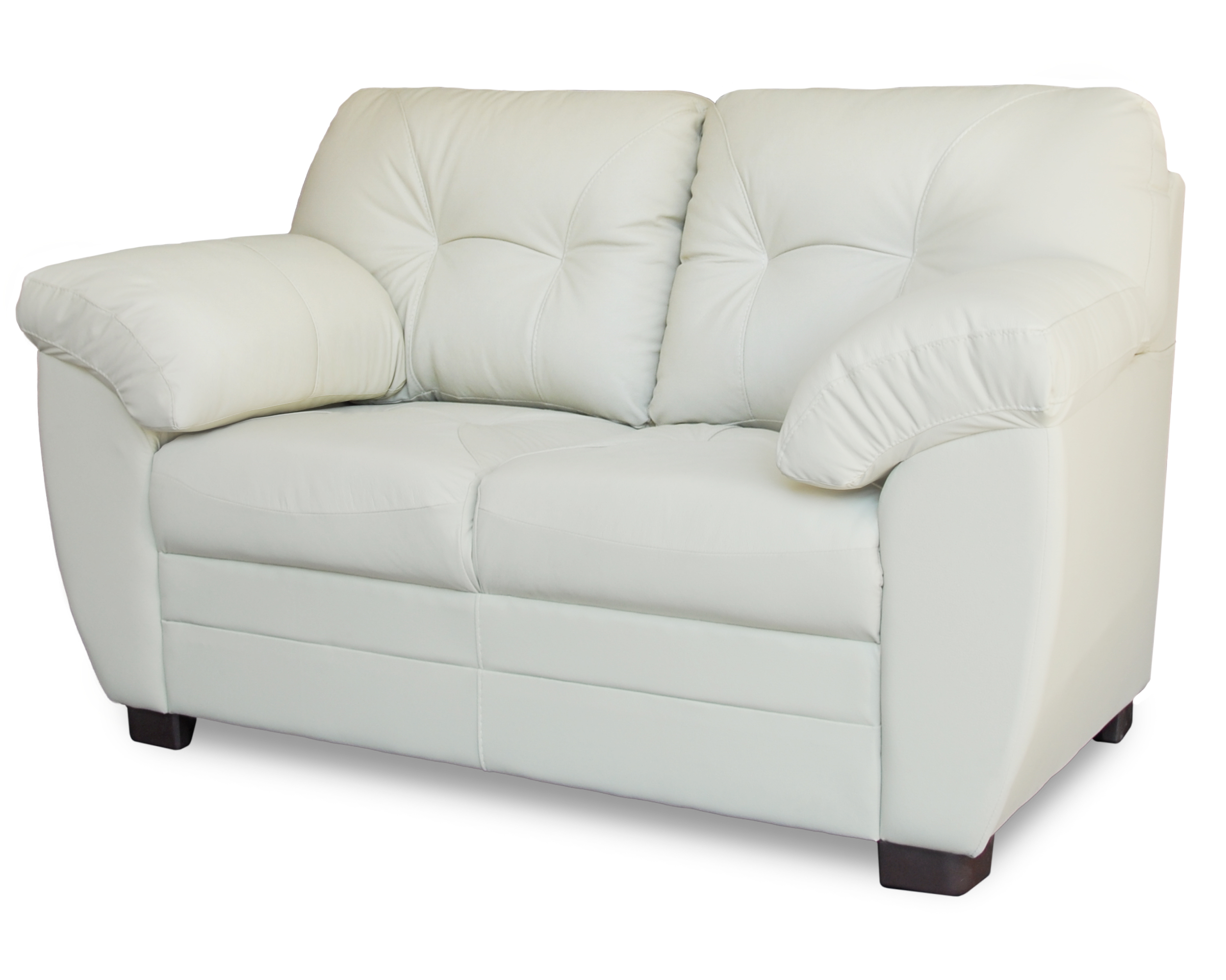 Sala de Piel Genuina Sofa Y Love Seat Derby Color Marfil - ConfortoPiel