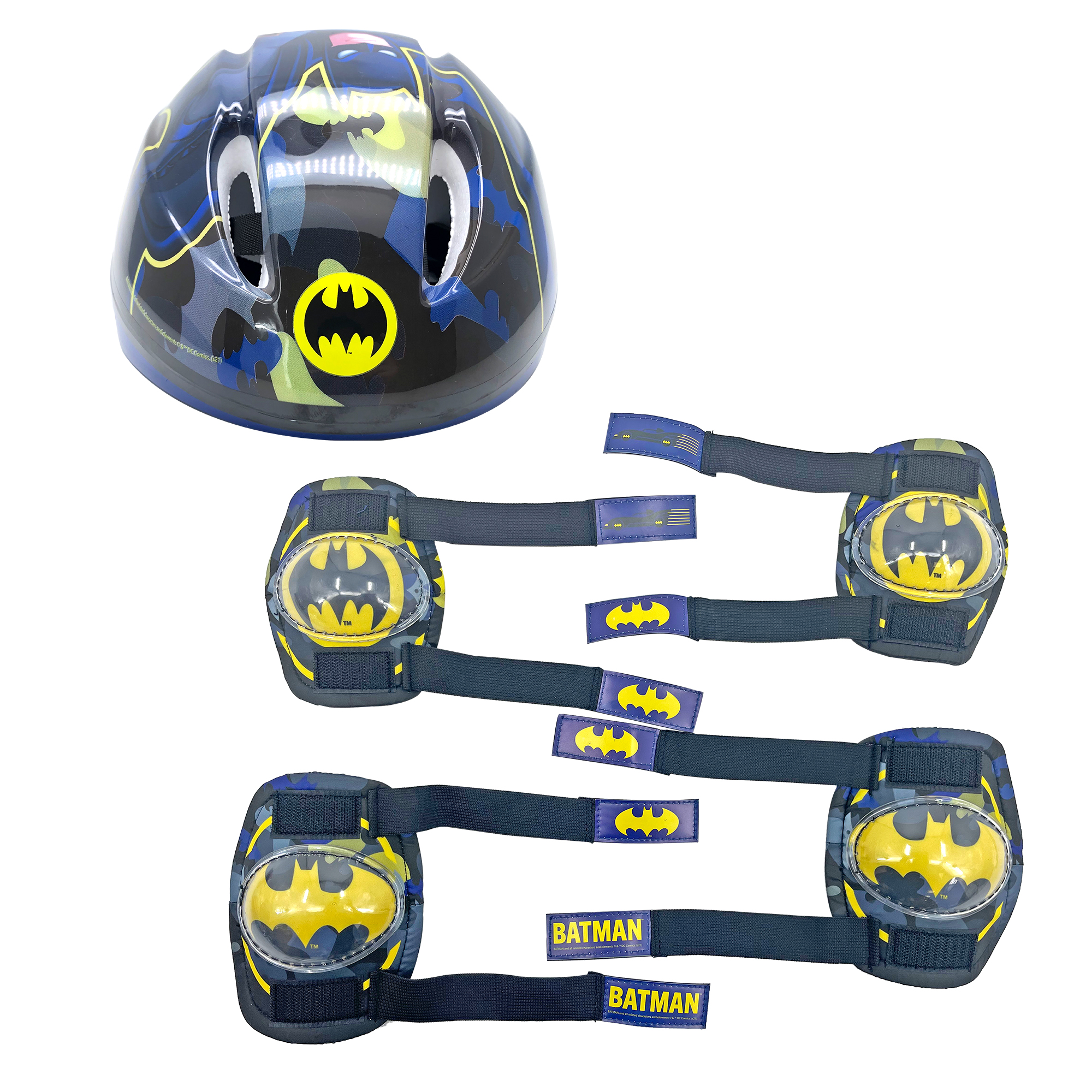 Kit casco coderas y rodilleras Apache Batman