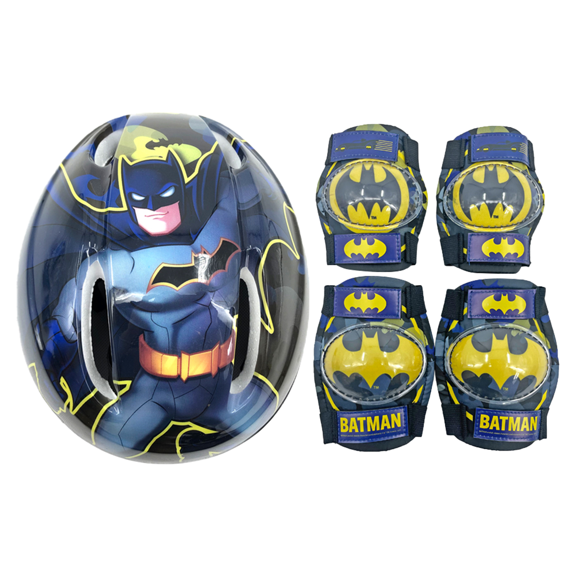 Kit casco coderas y rodilleras Apache Batman