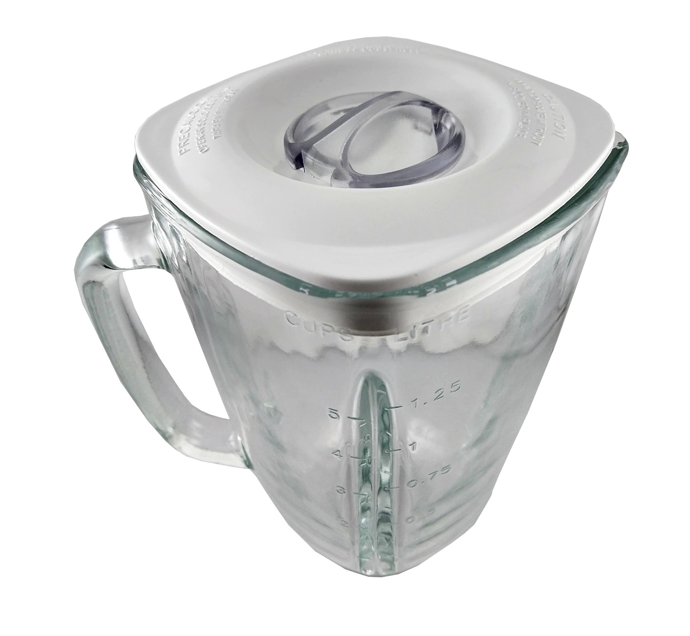 Vaso de vidrio para licuadora T-Fal Infiny Force con tapa blanca