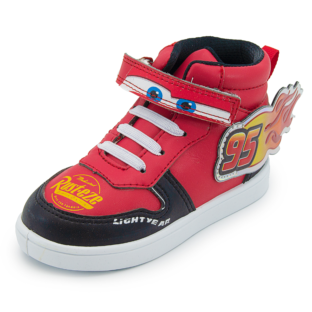 Tenis Bota Niño Cars Rayo Mcqueen Dodge Disney 14-19 Rojo