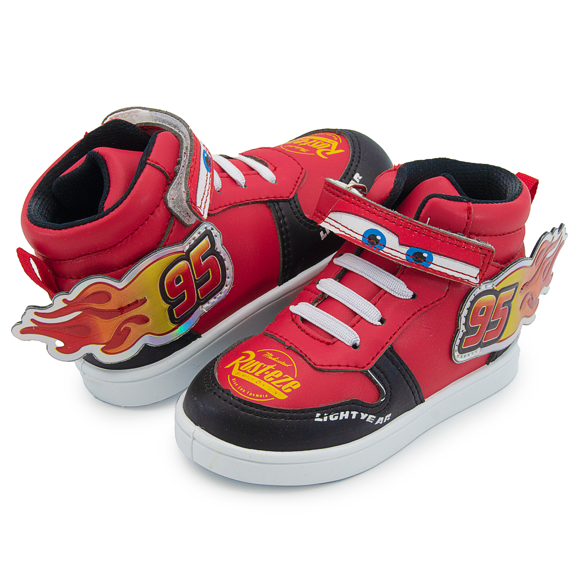 Tenis Bota Niño Cars Rayo Mcqueen Dodge Disney 14-19 Rojo