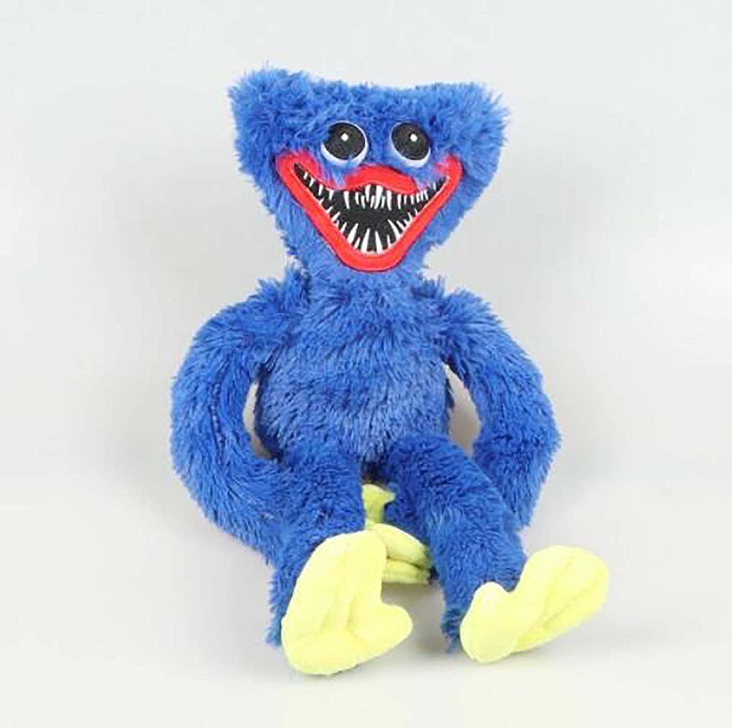 Huggy Wuggy Poppy Plush Platytime Peluche, muñeco de peluche de dibujos animados, muñeco de peluche de terror Monstruo. Regalo para fanáticos del videojuego (Azul)