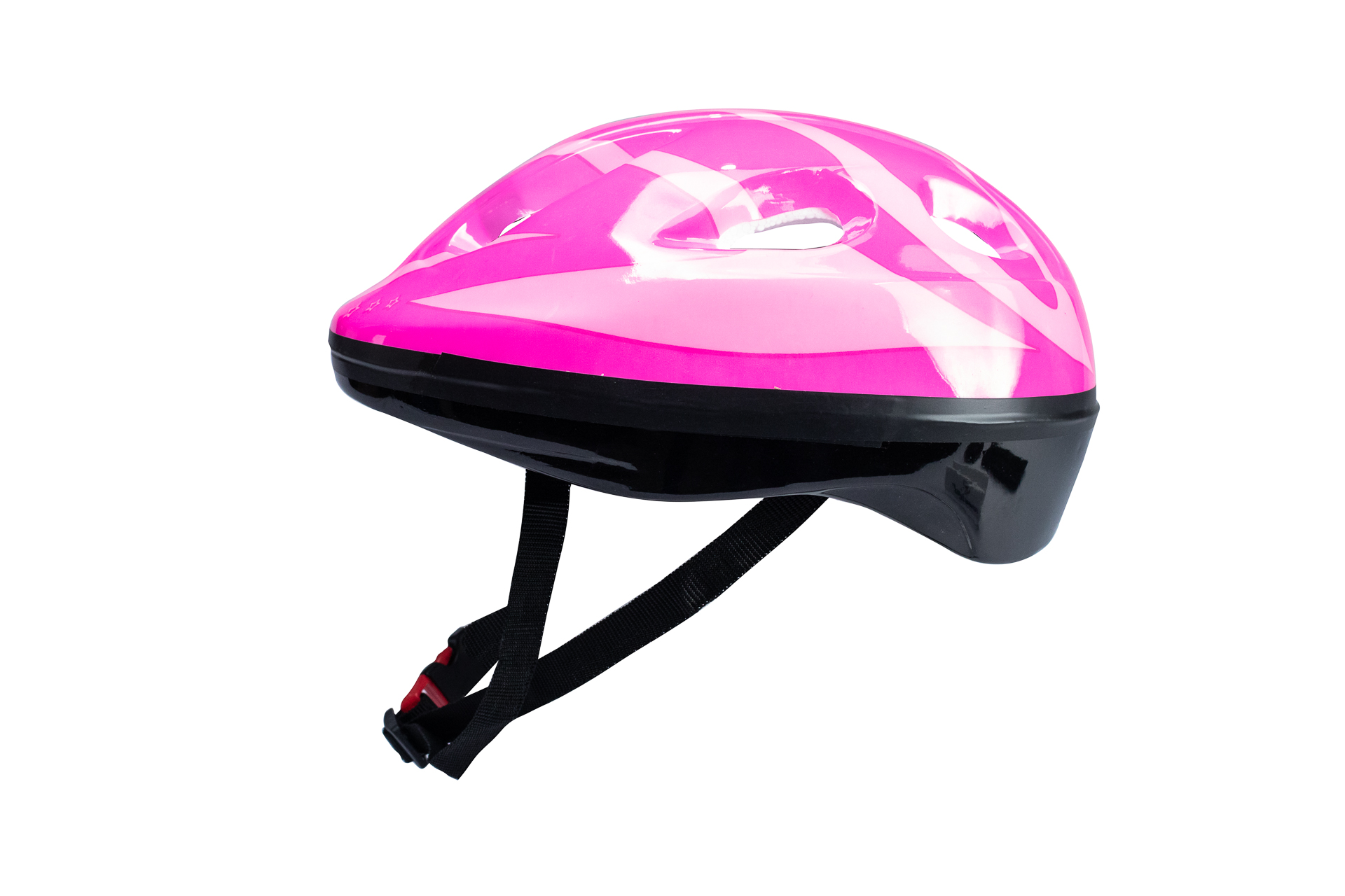 Casco infantil modelo junior color rosa para deportes y actividades sobre ruedas.