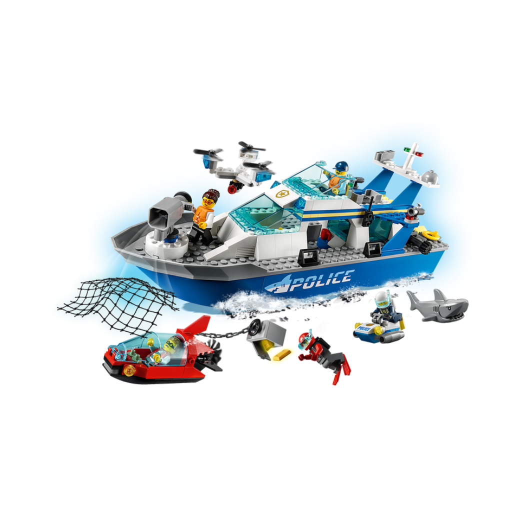 Lego 60277 Barco Patrulla de Policía