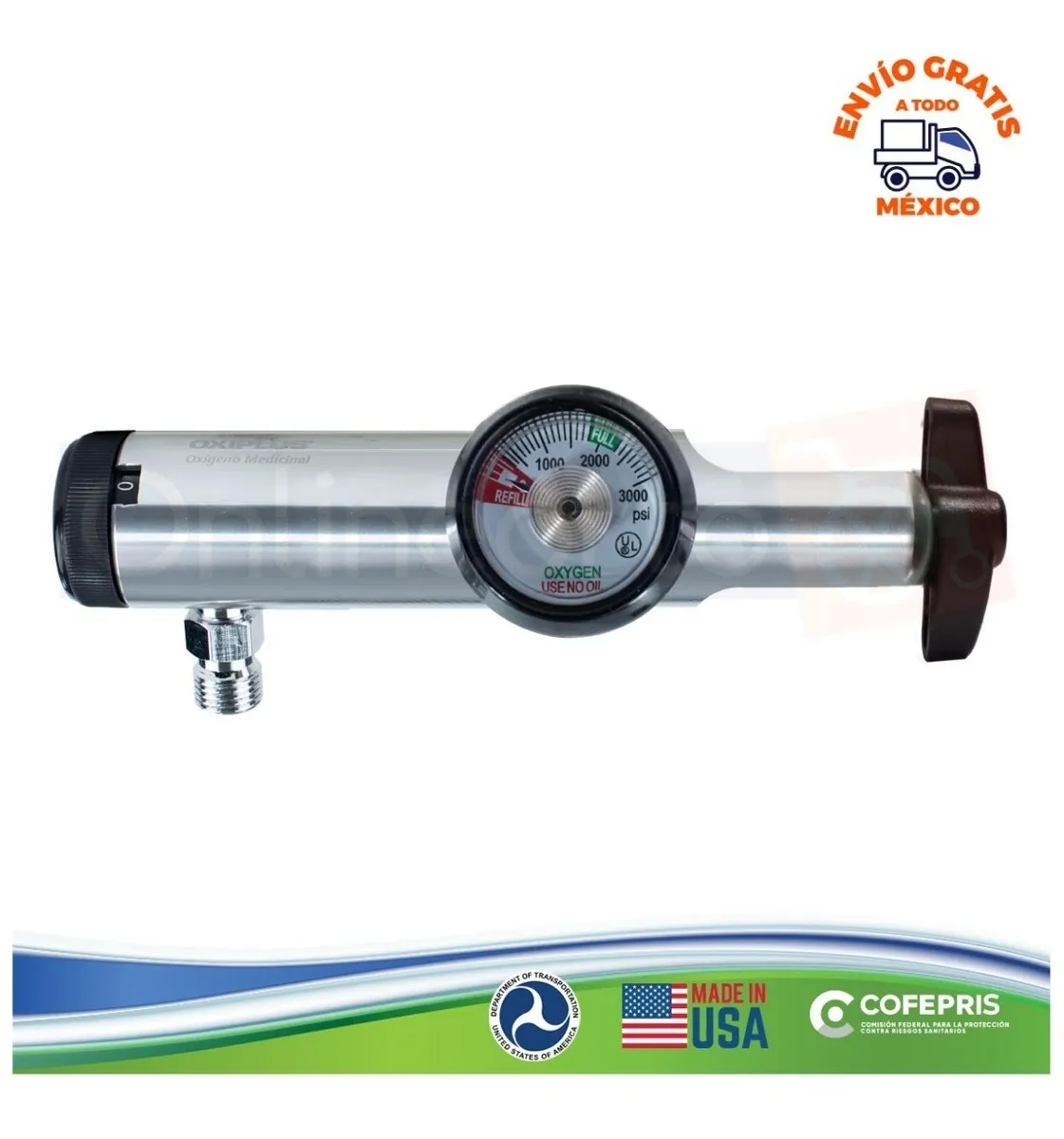 Tanque De Oxigeno Kit Completo Md 425 Litros Oxiplus
