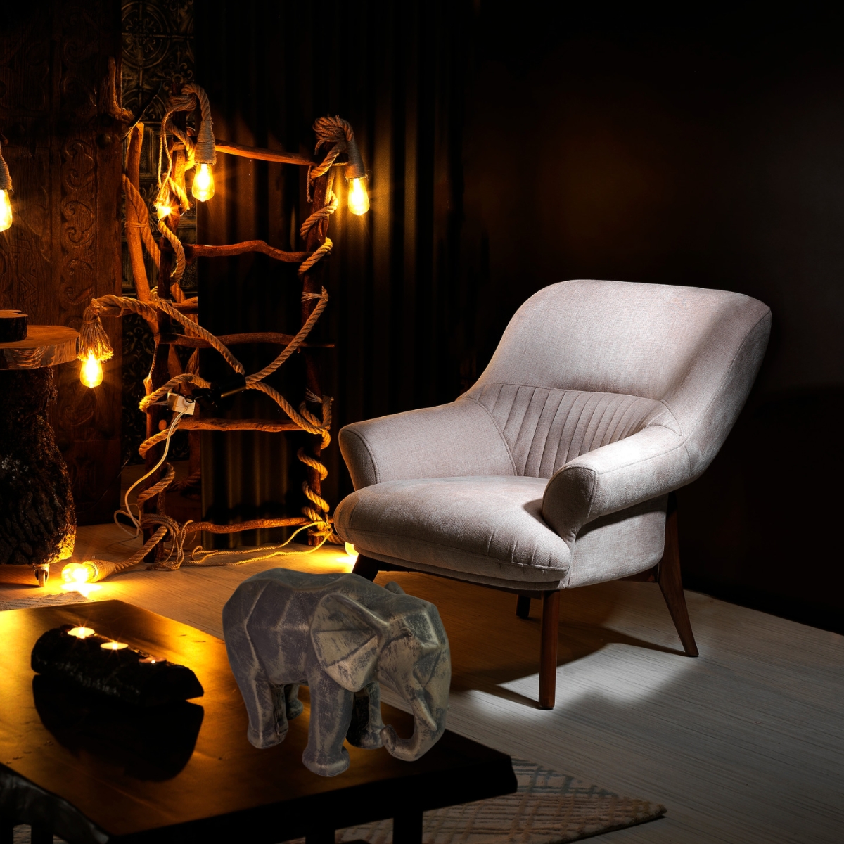Elefante Figura Decorativa Dorado Elegante Decoracion 