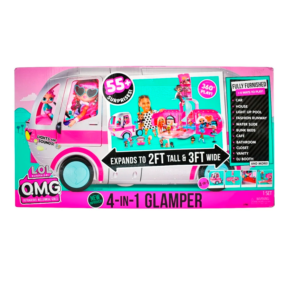 Lol Omg Surprise Camion Glamper Camper 55 Sorpresas 4 En 1