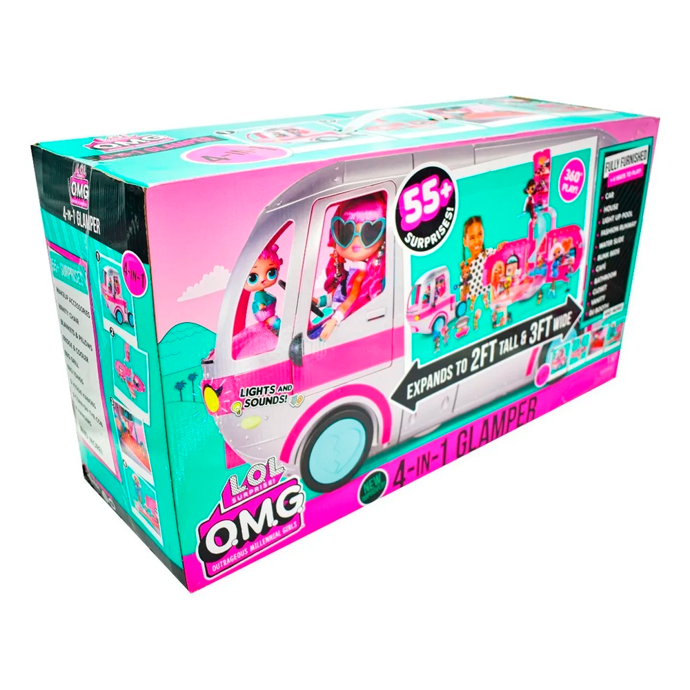 Lol Omg Surprise Camion Glamper Camper 55 Sorpresas 4 En 1