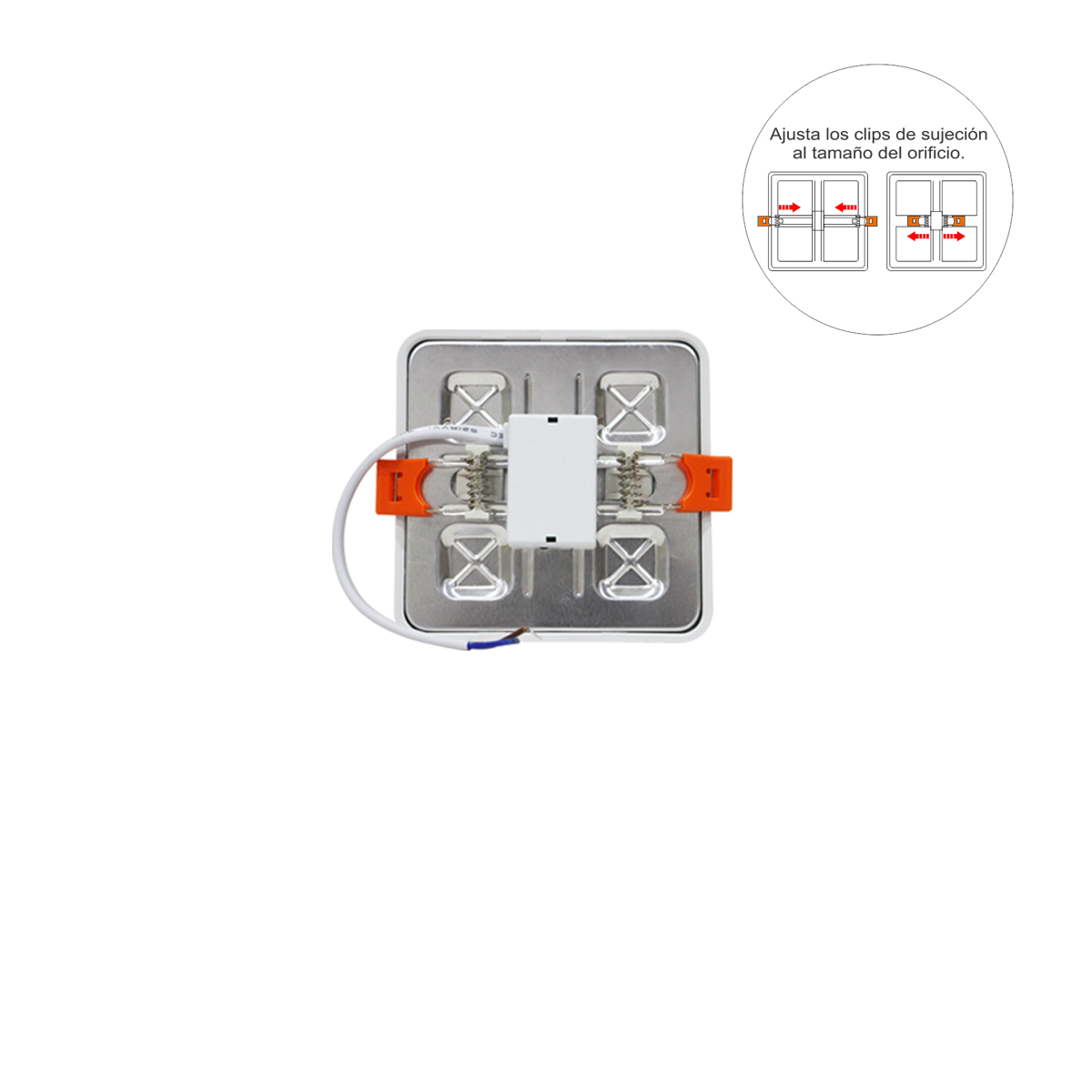LAMPARA LED DE EMPOTRAR AJUSTABLE 6W LUZ BLANCA MARCA JWJ