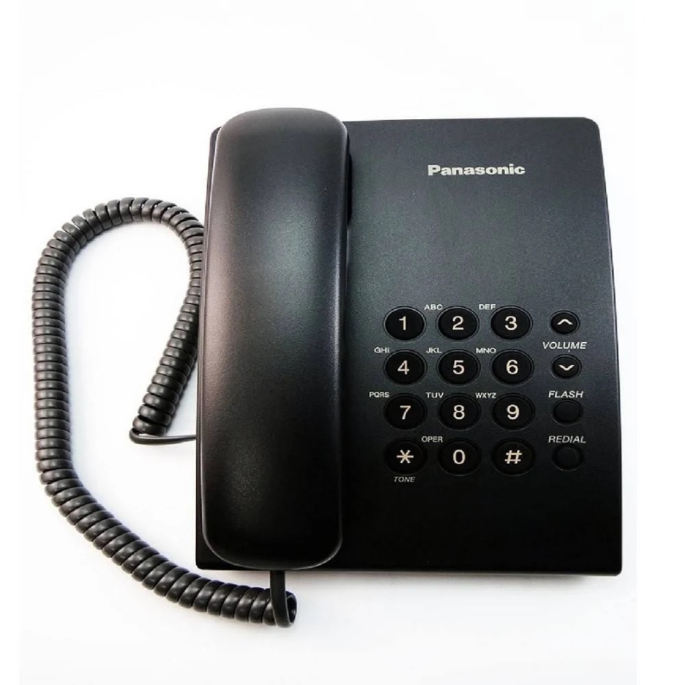 Teléfono Fijo Alámbrico Panasonic KX TS500MEB Negro