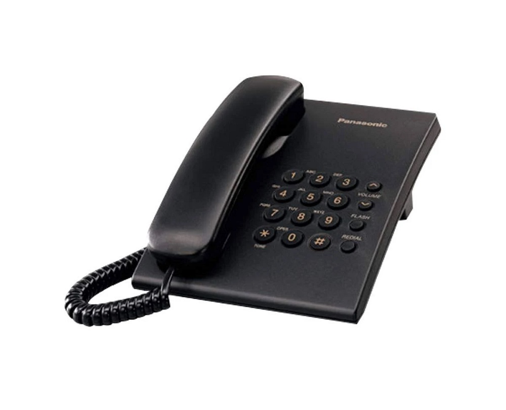 Teléfono Fijo Alámbrico Panasonic KX-TS500MEB Negro