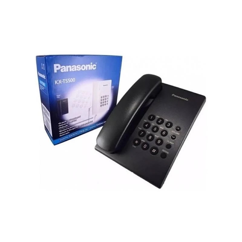 Teléfono Fijo Alámbrico Panasonic KX-TS500MEB Negro