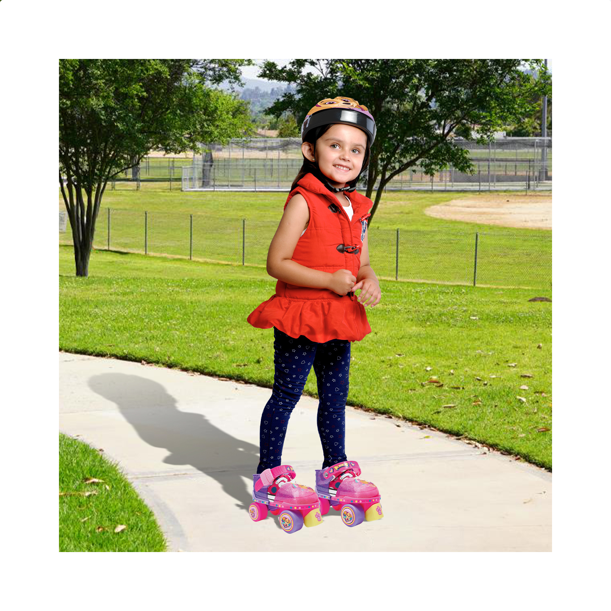 Patines entrenadores con casco Apache Paw Patrol Girl