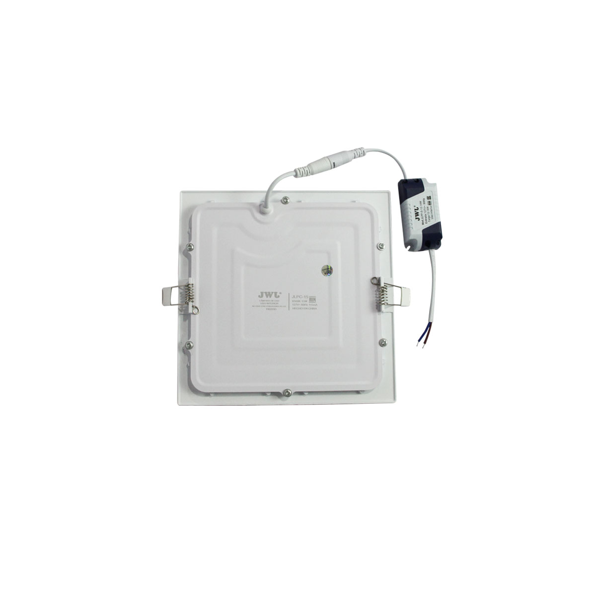 Lampara led de empotrar cuadrada luz cálida 15w marca jwj