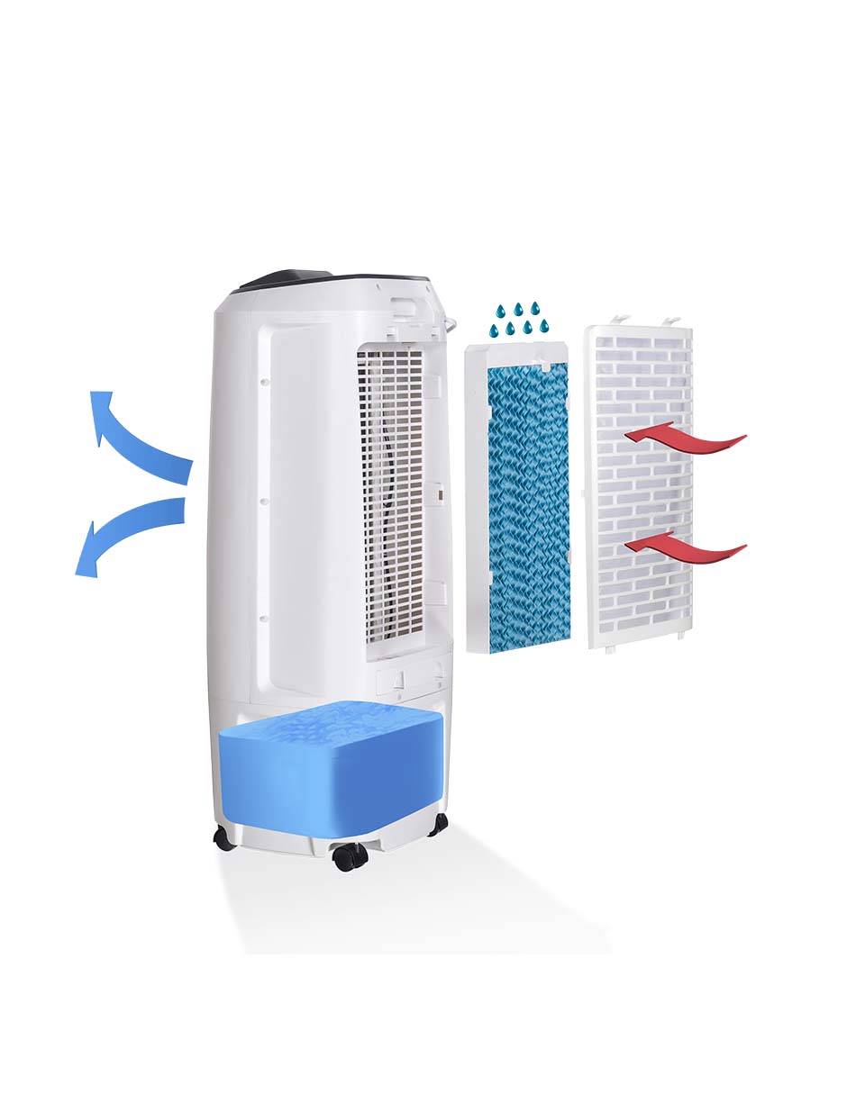 ENFRIADOR DE AIRE EVAPORATIVO HONEYWELL TC10PE CON IONIZADOR Y PANEL ANTIBACTERIAL