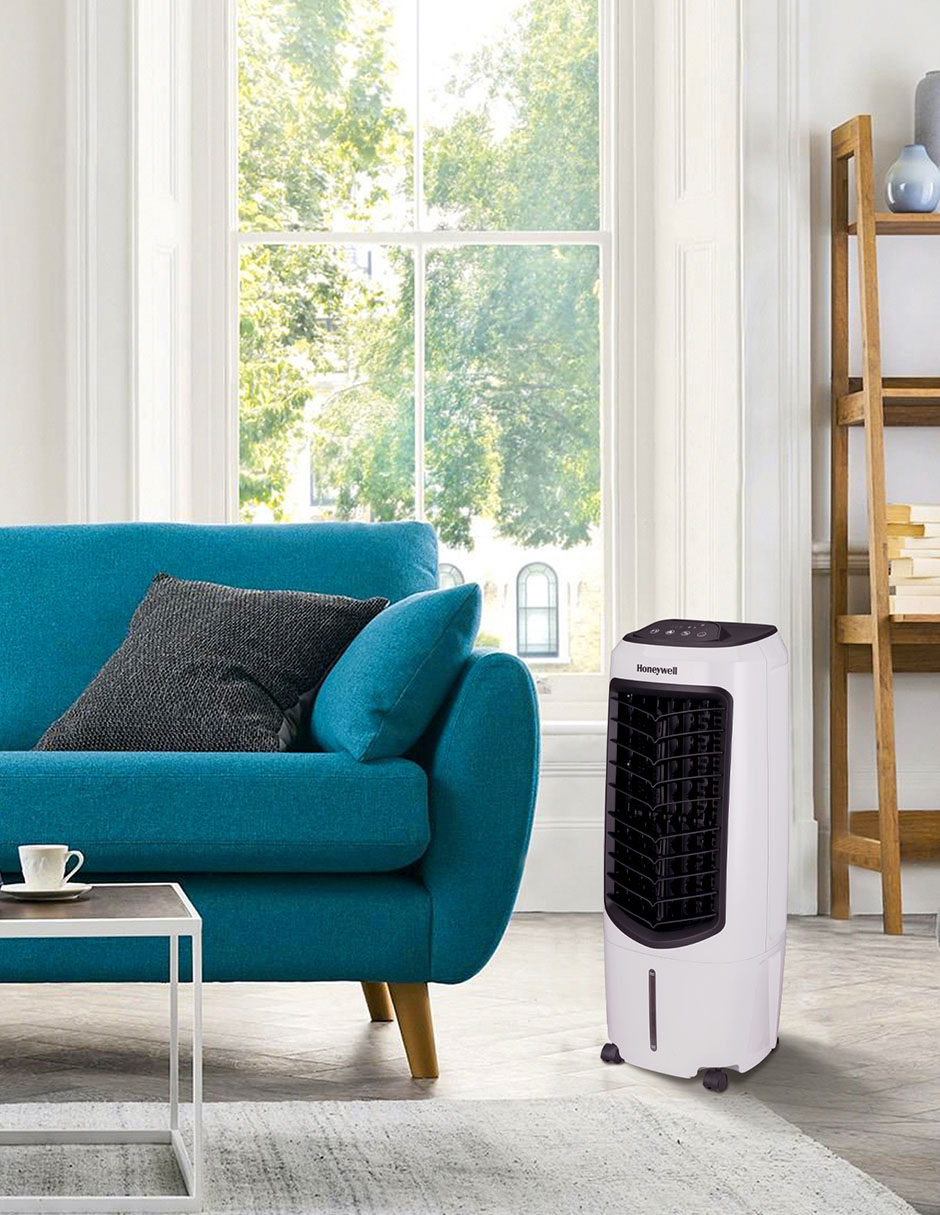 ENFRIADOR DE AIRE EVAPORATIVO HONEYWELL TC10PE CON IONIZADOR Y PANEL ANTIBACTERIAL
